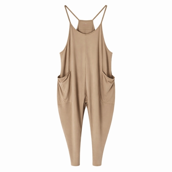 FP Movement by Free People Pants - Free People FP Movement Hot Shot Onesie Mocha Latte M Slouchy Jumpsuit Athleisur
